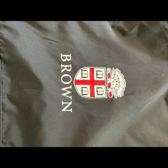 Brown University lightweight pullover hooded jacket. Black. Sz Large. - Picture 2 of 3